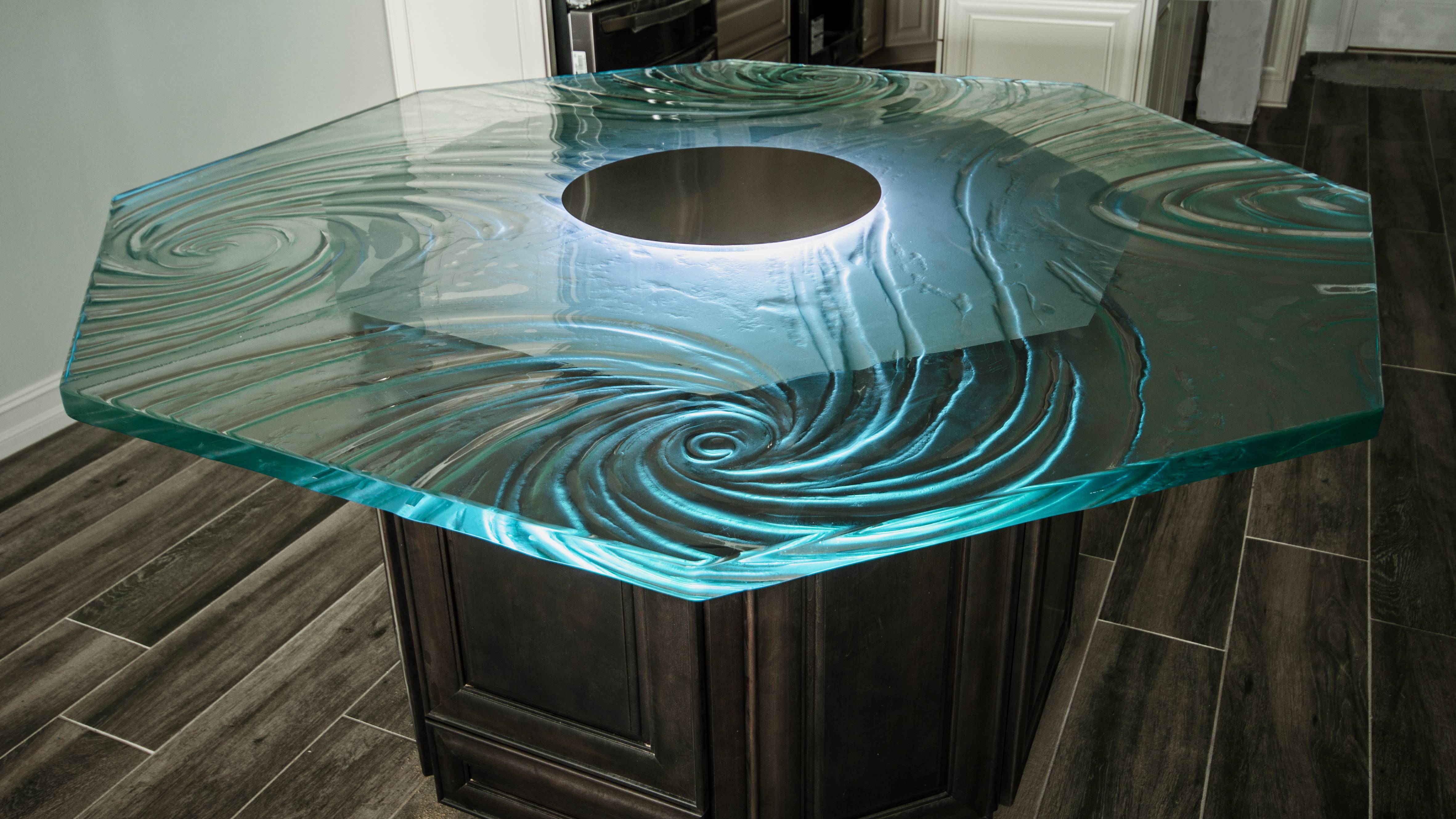 Glass Countertop Lighting Which Method Is Best Downing Designs