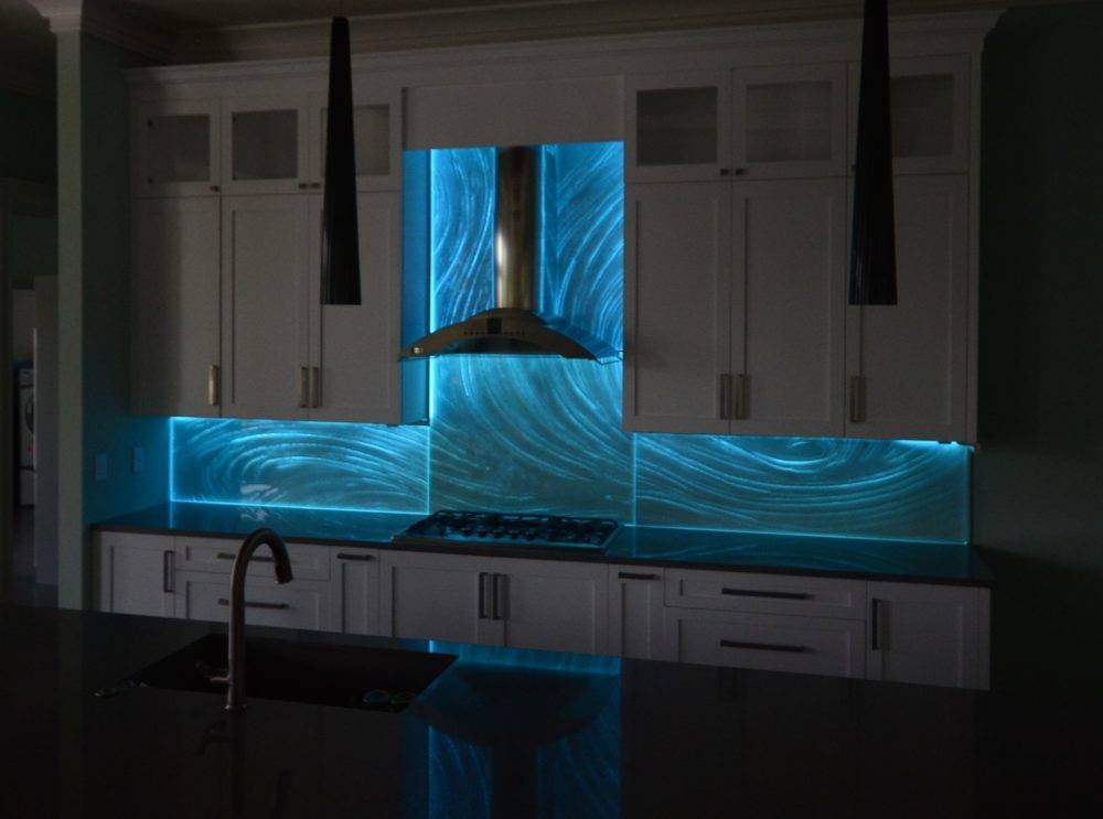 kitchen backsplash with led lighting