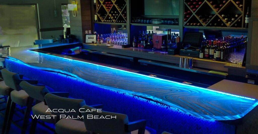 Glass countertops LED bar