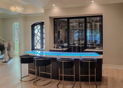thick glass bar top Naples floating