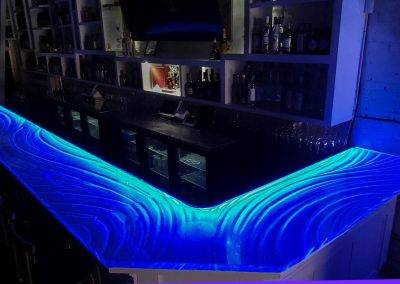 Glass Bar Countertop LED lighted Geos Tampa