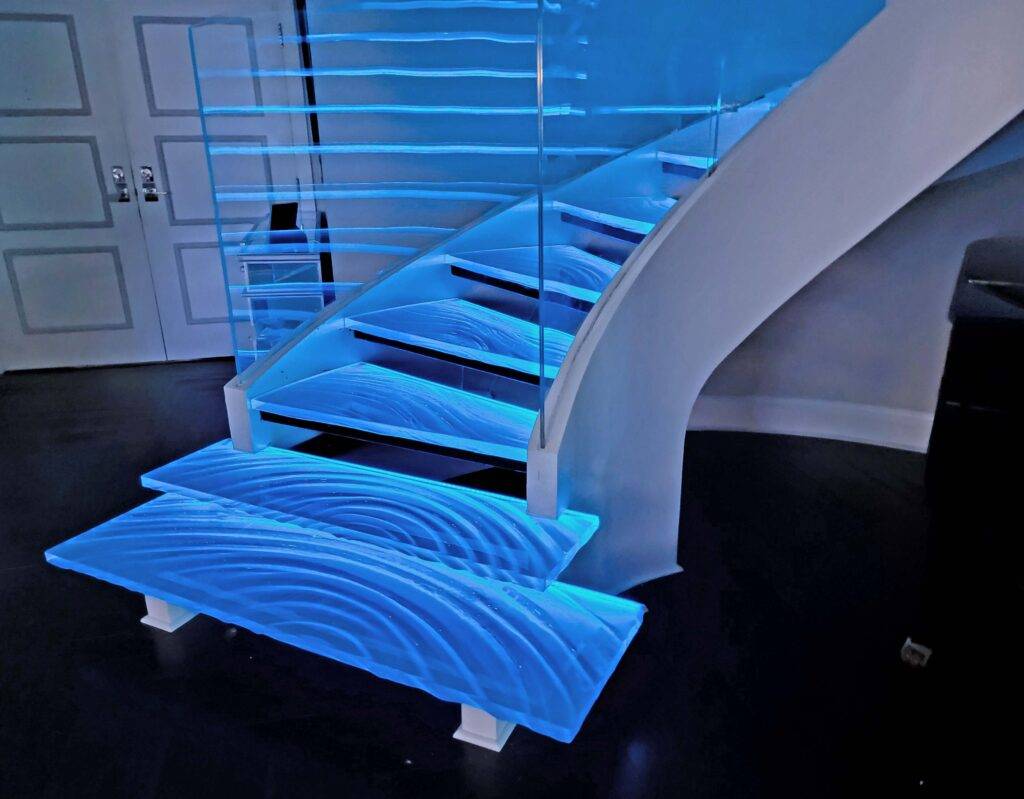 glass treads staircase