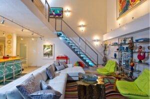 Glass stair treads kiln-formed LED Tampa