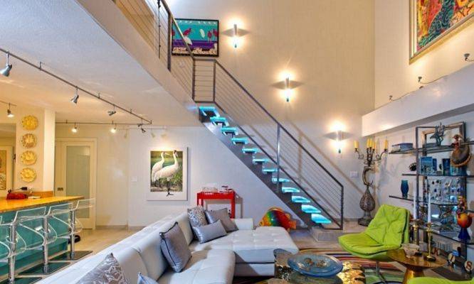 Glass Stair Treads with LED lighting