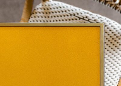 LavaStone Table Top Brass edge rim