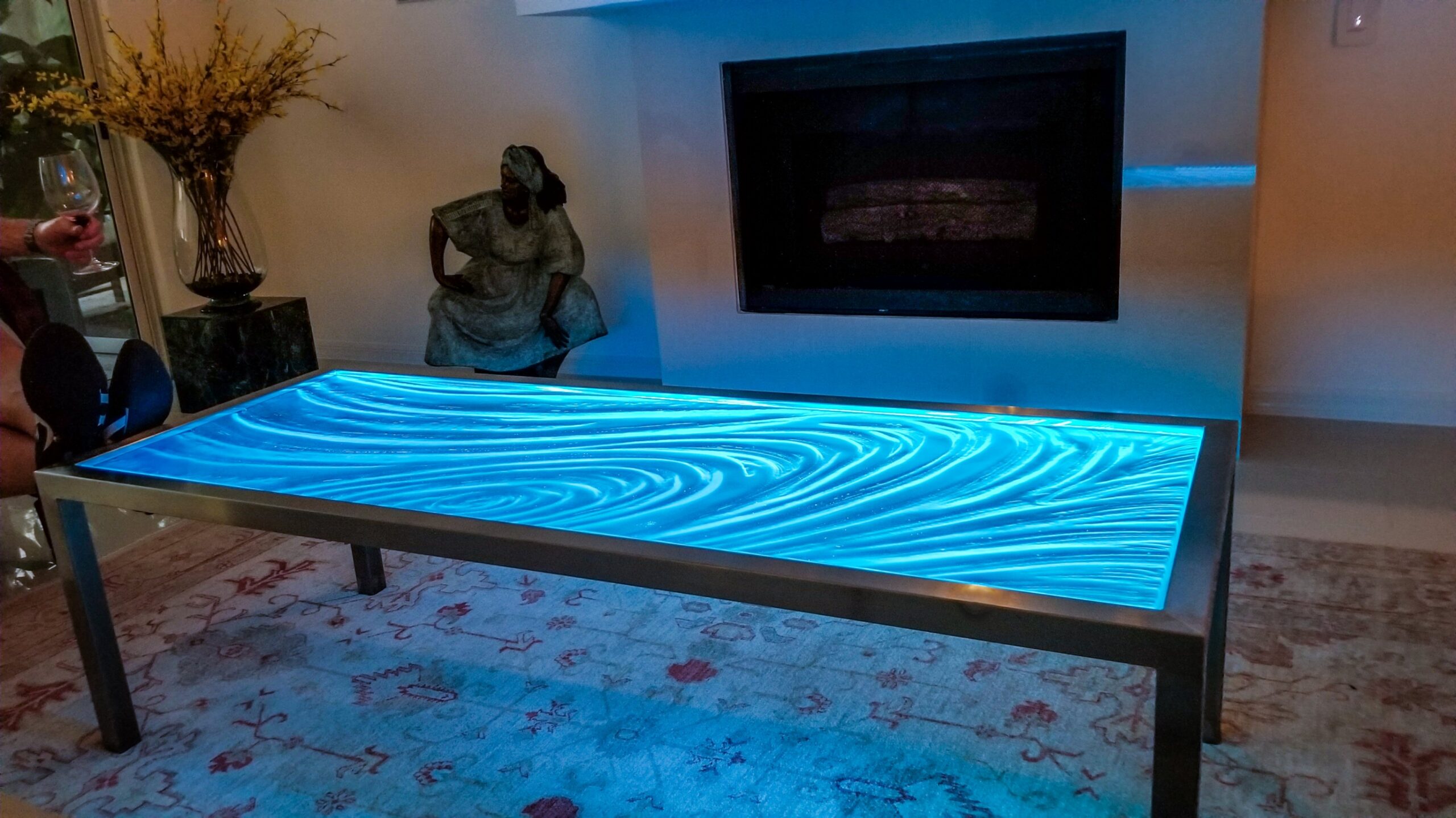 Sarasota Glass Table top with LEDs