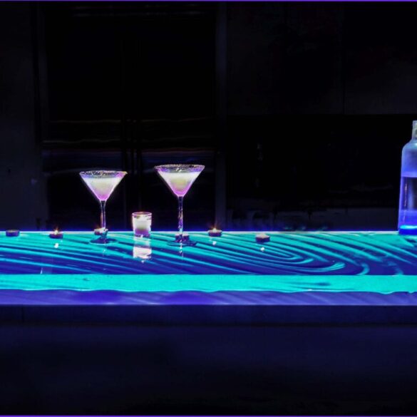Tampa glass bar top LED Ambiance Machine Downing Designs