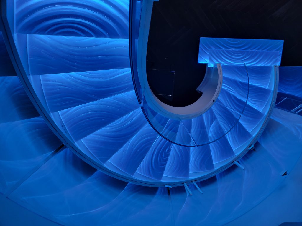 St Petersburg, Florida custom glass stair treads spiral staircase