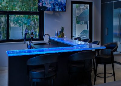 St Petersburg glass bar top modern home LED L-shaped