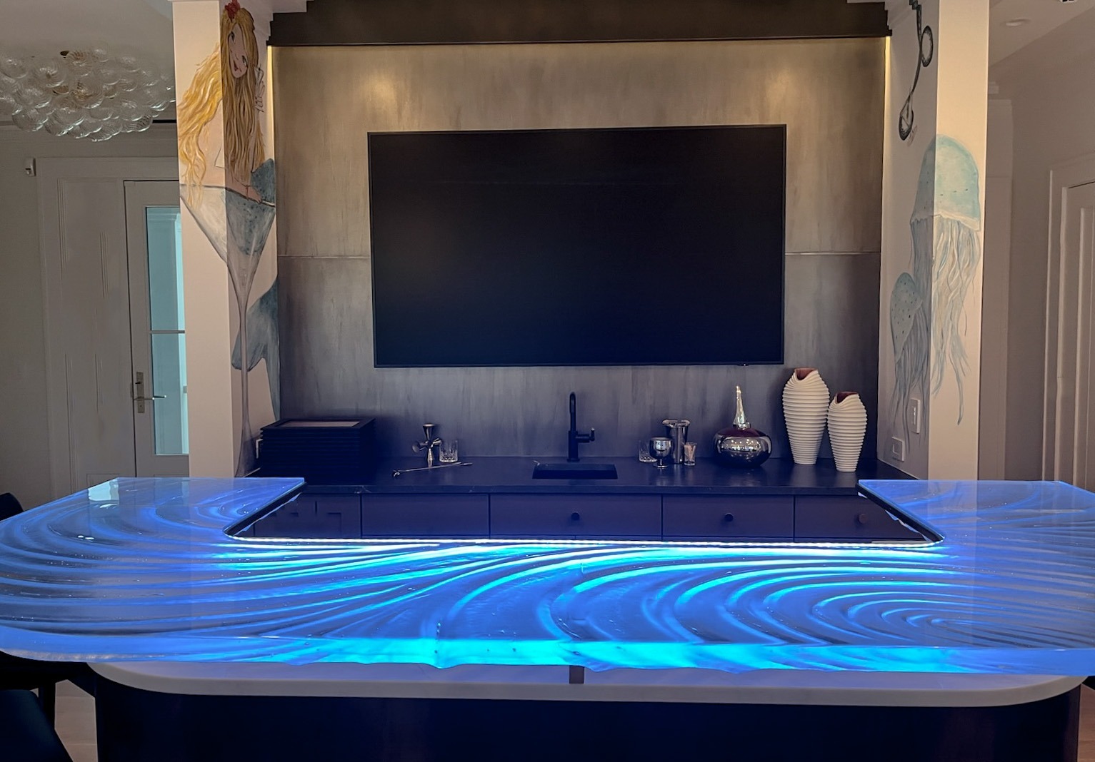 Led textured fused glass bar top new jersey Led textured fused glass bar top new jersey