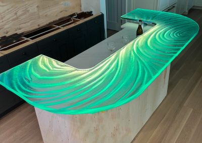 Custom LED Glass Bar Top — Mantoloking, NJ – Downing Designs