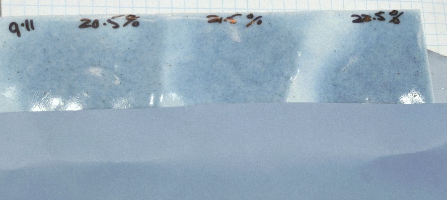 Enamel powder before firing